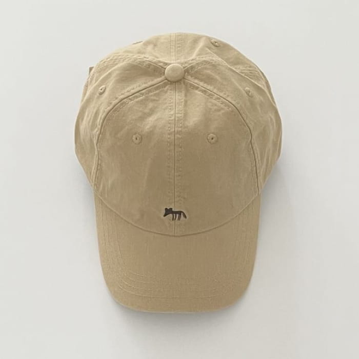 Embroidered Baseball Cap - Khaki / One Size - Hats