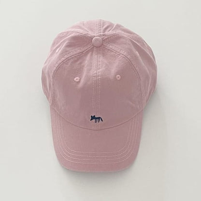 Embroidered Baseball Cap - Light Pink / One Size - Hats