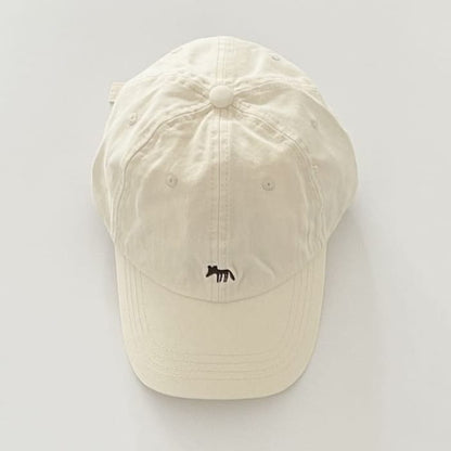 Embroidered Baseball Cap - Off-White / One Size - Hats