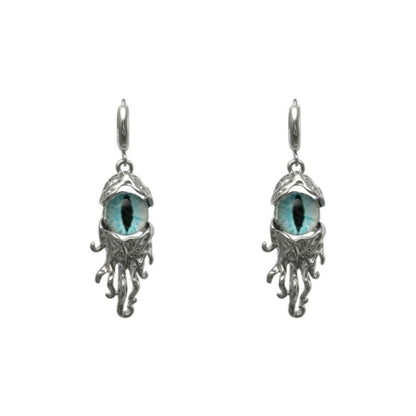 Eye Pendant Rhinestone Necklace / Drop Earring - 1 Pc