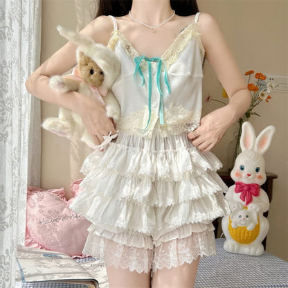 Fairy Lace Trim Layered Undershorts