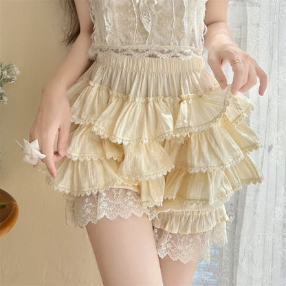 Fairy Lace Trim Layered Undershorts