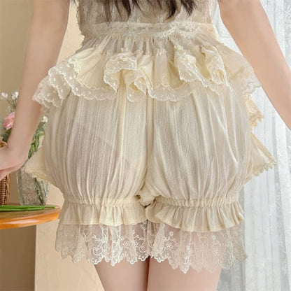 Fairy Lace Trim Layered Undershorts