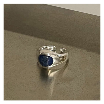 Faux Gemstone Alloy Open Ring