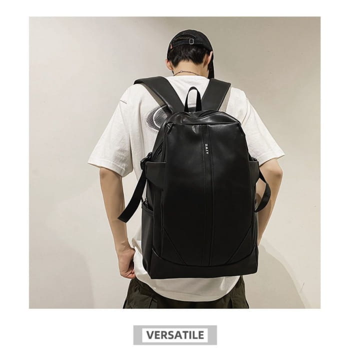 Faux Leather Backpack