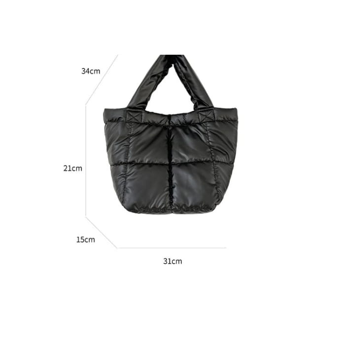 Faux Leather Padded Tote Bag