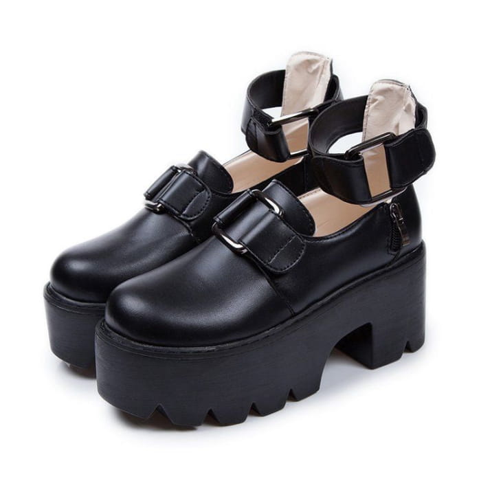 Faux Leather Platform Shoes