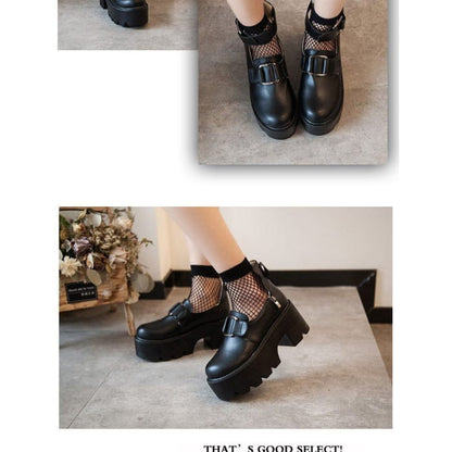 Faux Leather Platform Shoes