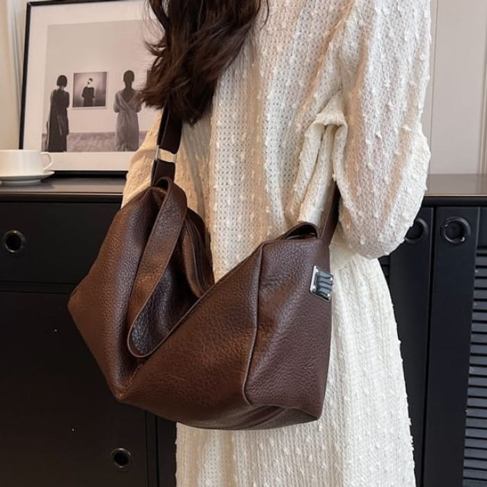 Faux Leather Shoulder Bag