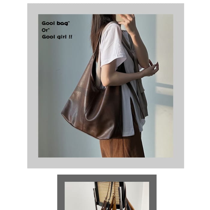 Faux Leather Tote Bag / Pouch / Set