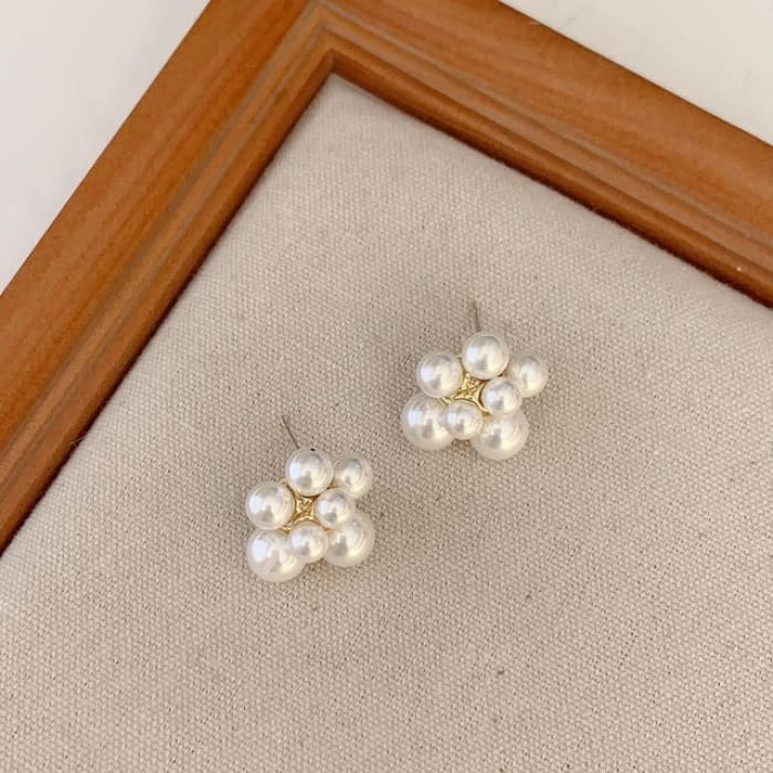 Faux Pearl Alloy Earring (various designs) - 1 Pair