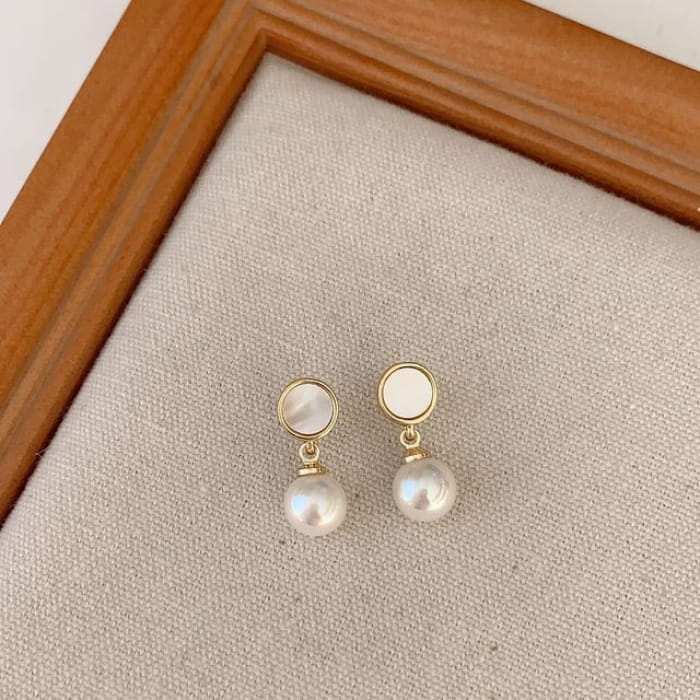 Faux Pearl Alloy Earring (various designs) - 1 Pair