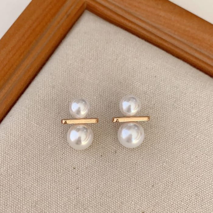 Faux Pearl Alloy Earring (various designs) - 1 Pair