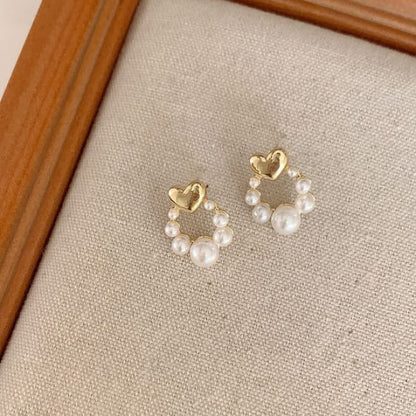 Faux Pearl Alloy Earring (various designs) - 1 Pair