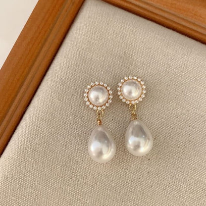 Faux Pearl Alloy Earring (various designs) - 1 Pair