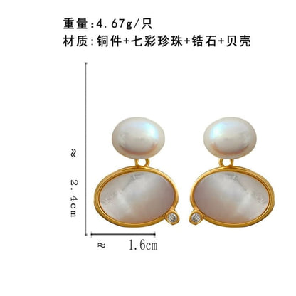 Faux Pearl Cabochon Ear Jacket