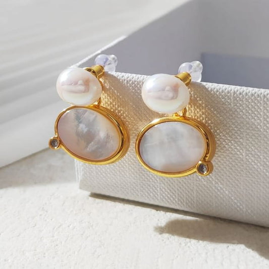 Faux Pearl Cabochon Ear Jacket