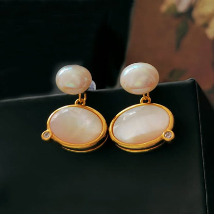 Faux Pearl Cabochon Ear Jacket