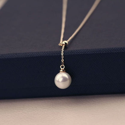 Faux Pearl Drop Necklace