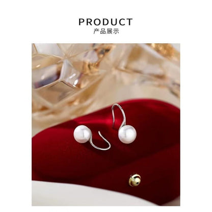 Faux Pearl Sterling Silver Drop Earring