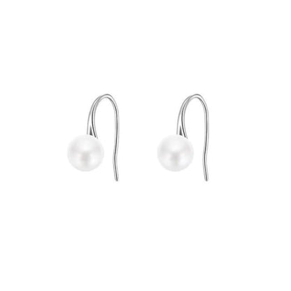 Faux Pearl Sterling Silver Drop Earring - Set of 2