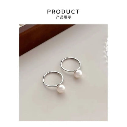 Faux Pearl Sterling Silver Ring