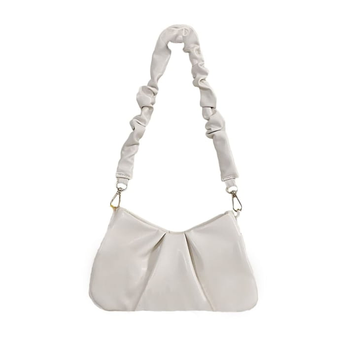 Faux Pearl Strap Shirred Shoulder Bag / Sash / Set