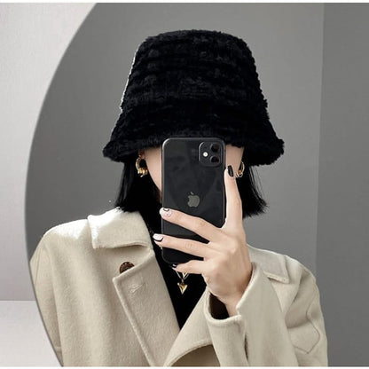 Faux Shearling Bucket Hat