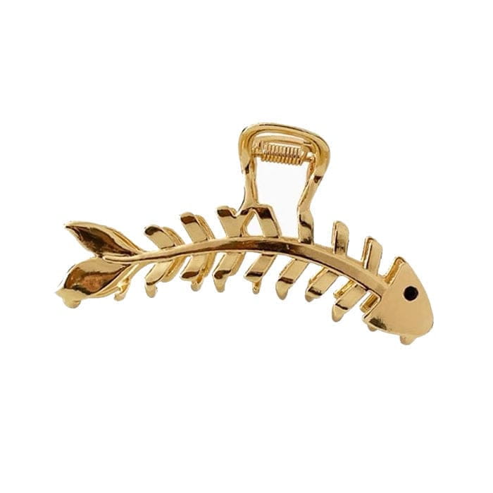 Fish Bone Hair Claw - Standart / Gold - Other