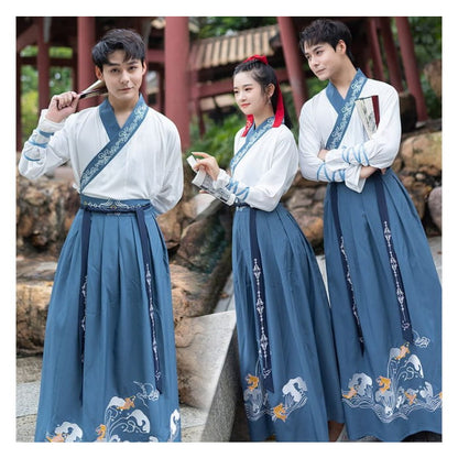 Fish Embroidered Hanfu Costume Set