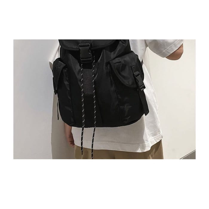 Flap Buckle Nylon Backpack