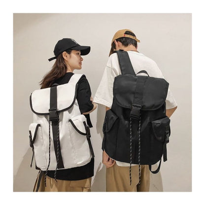 Flap Buckle Nylon Backpack