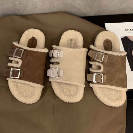 Fleece Slide Sandals