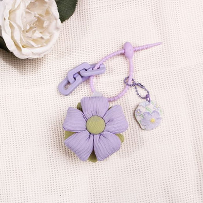 Floral Fabric Bag Charm Keyring (Various Designs) - Q1557-3