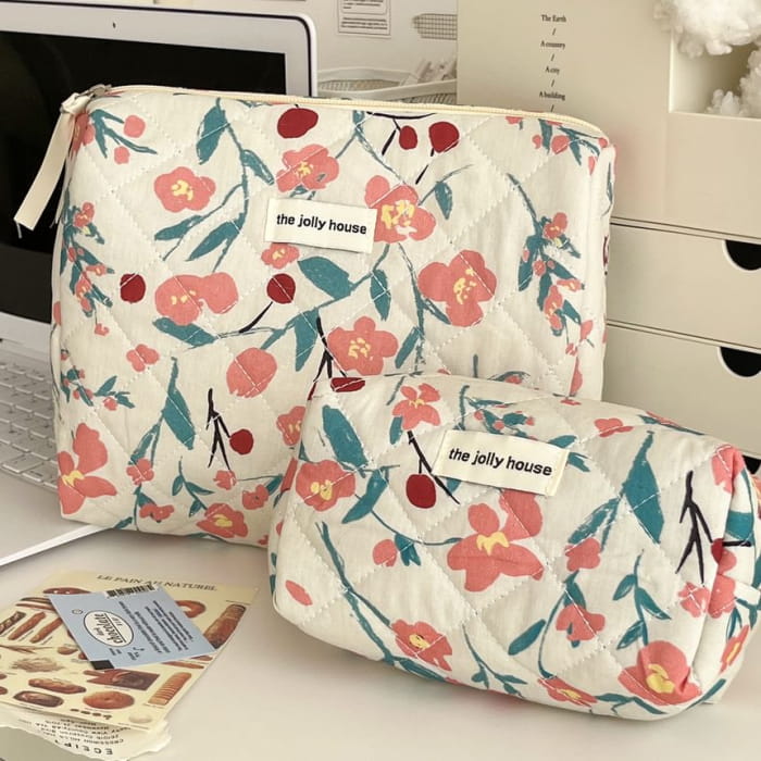 Floral Fabric Makeup Bag / Clutch / Pencil Case (Various