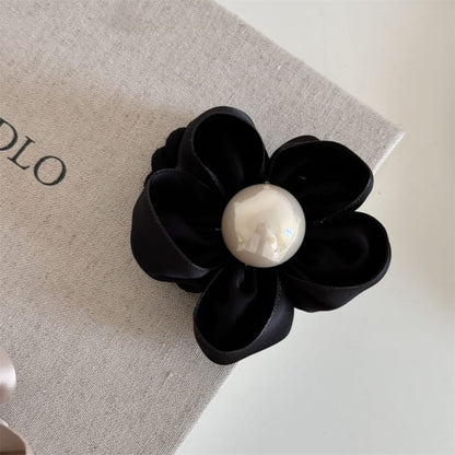 Floral Faux Pearl Hair Tie