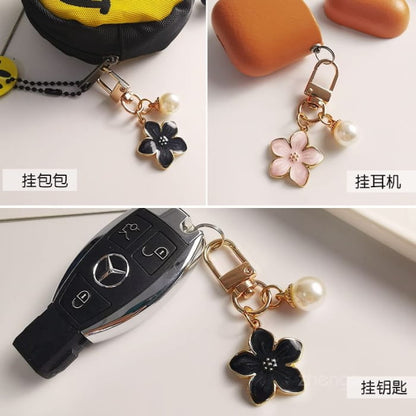 Floral Faux Pearl Phone Charm - Accessories