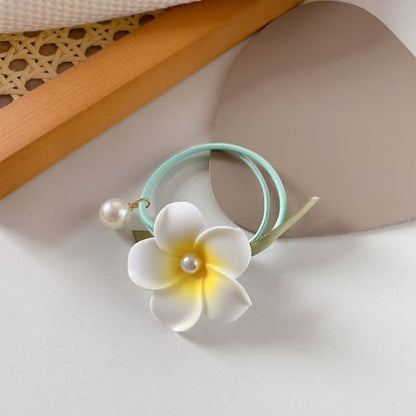 Floral Hair Tie - Blue / One Size