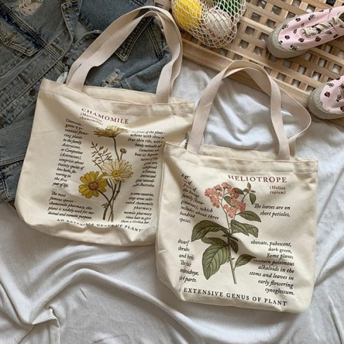 Floral Letter Shoulder Bag - Handbags