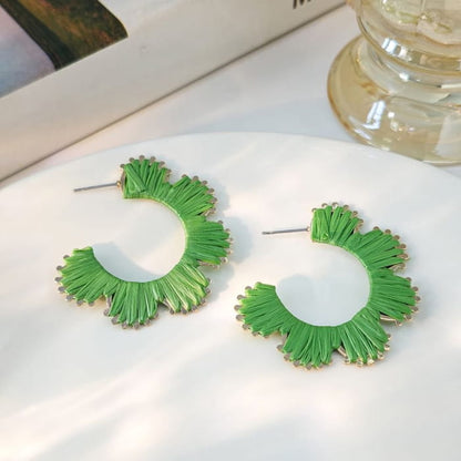 Floral Open Hoop Earring - jewelry