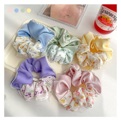 Floral Print Bow Scrunchie