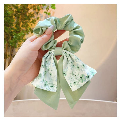 Floral Print Bow Scrunchie