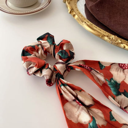 Floral Print Hair Tie - Fashion Accessories