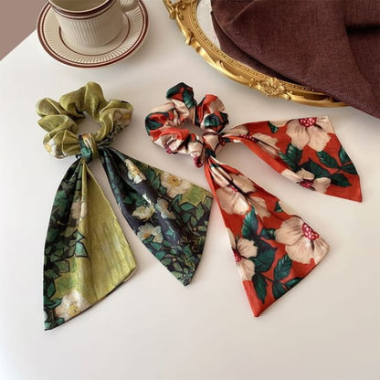 Floral Print Hair Tie - Fashion Accessories