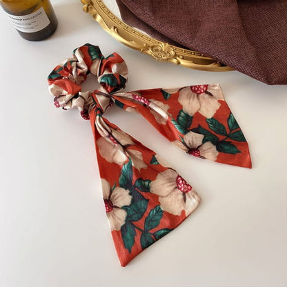 Floral Print Hair Tie - Fashion Accessories