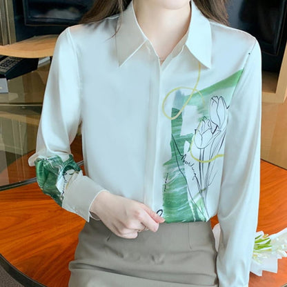 Floral Print Long Sleeve Button Shirt