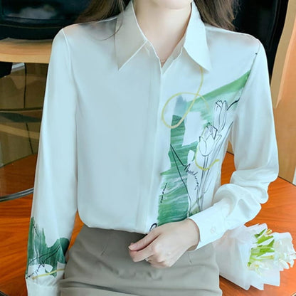 Floral Print Long Sleeve Button Shirt