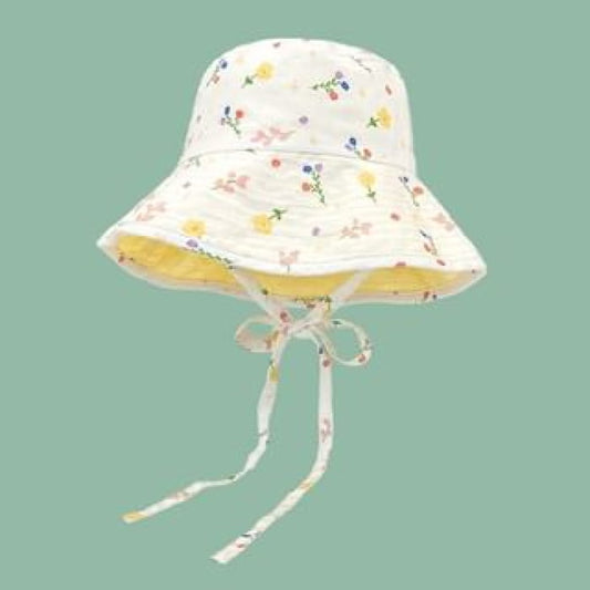 Floral Print Piped Bucket Hat