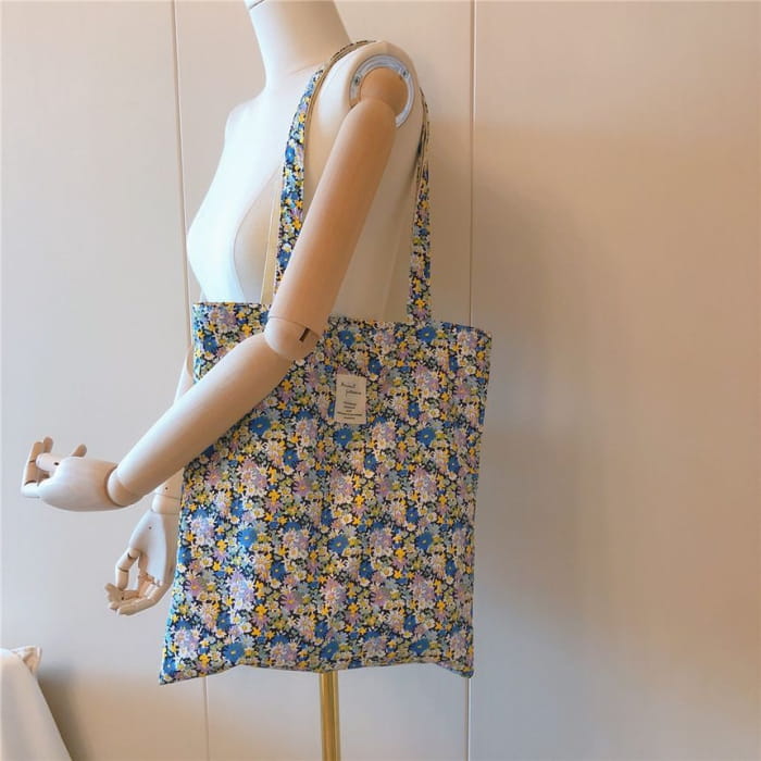 Floral Print Tote Bag