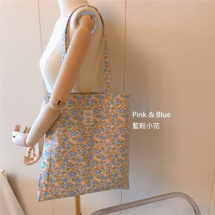 Floral Print Tote Bag